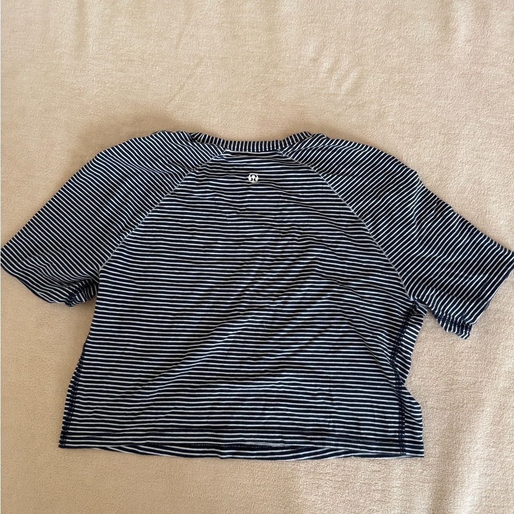 Striped Navy Blue Women's Top